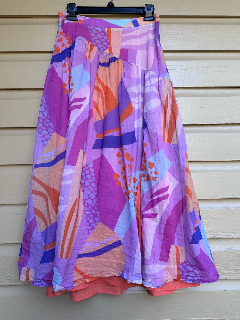 Lulu’s Colorful Maxi Skirt Size Medium Orange Pink Purple